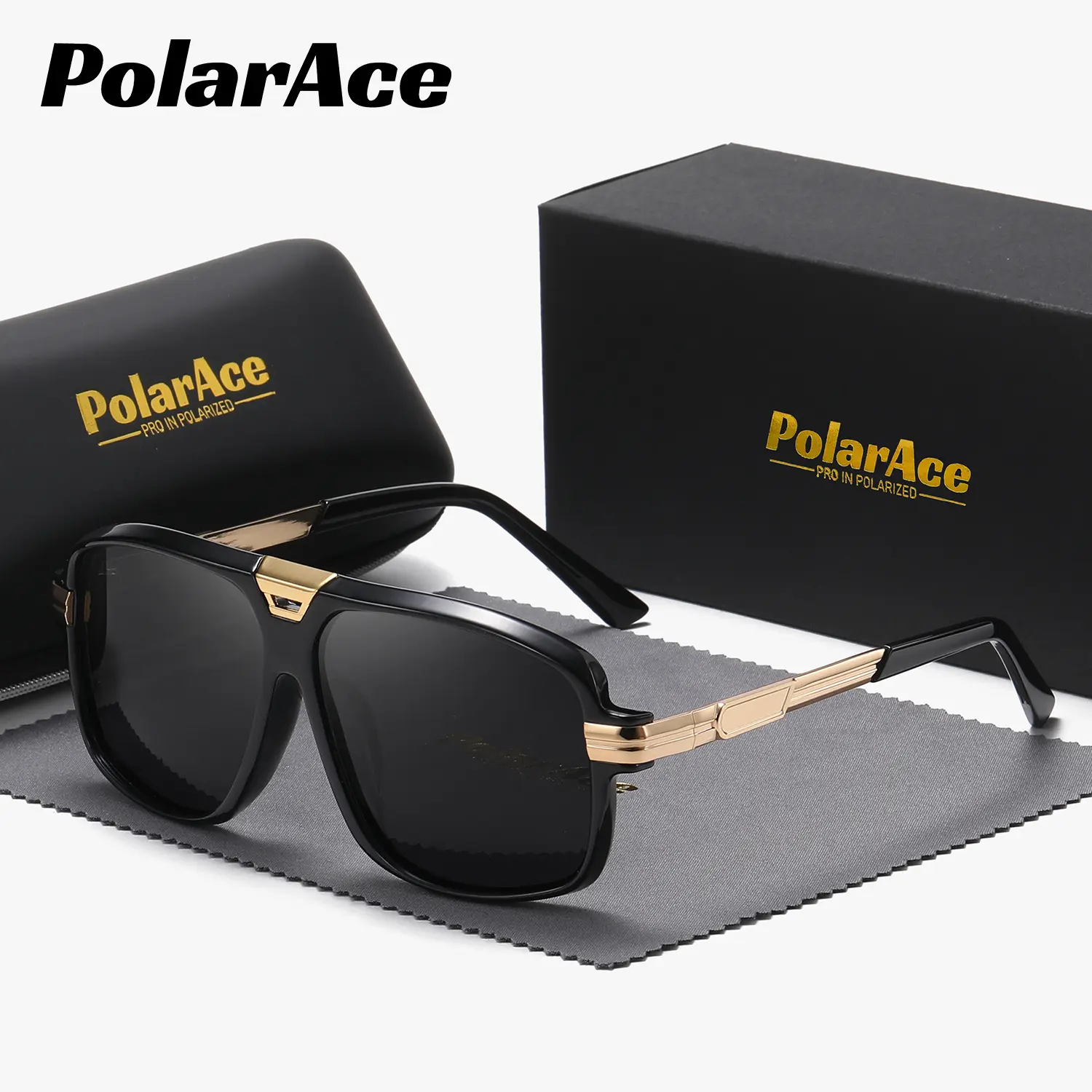 PolarAce Unisex Polarized Sunglasses Full Frame Retro High-end Sunglasses UV400