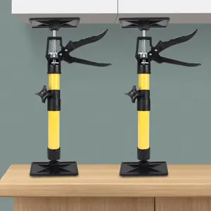 Universal Cabinet Jack Stand Bracket - 2-Piece Adjustable Quick Support Rods, Multifunctional Woodworking Tool for Drywall Jacks, Blue