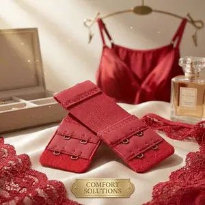 Women's 2Pcs Stretchy Bra Extenders - 2x2/2x3/2x4 Hooks Elastic Back Bra Extension Strap Bra Band for Comfortable Fit, Adjustable Support, Perfect for Daily Wear, Lingerie Accessory, Seamless Underwear Solution