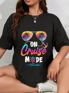 100% Cotton On Cruise Mode Family Vacation Cruising Together Squad T-Shirt