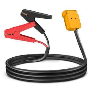 Jumper Cables Adapter Compatible with Dewalt/Milwaukee 18V Battery, 8AWG 5.9FT Portable Battery Jump Starter for Starting Car Light Vehicles