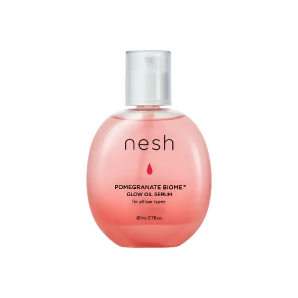 [nesh] Pomegranate Biome Oil Serum 80ml - Perfect for dry, damaged, or dull hair, Lightweight Nourishing Hair Oil Serum