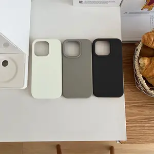 New high-end simple solid color liquid silicone suitable for Apple 16ProMax mobile phone case iPhone13 full package 14 new 12Pro soft 15Promax anti-fall Shockproof protective case Cover