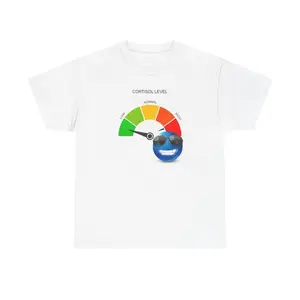 Cortisol Level Gauge with Cool Emoji Tee