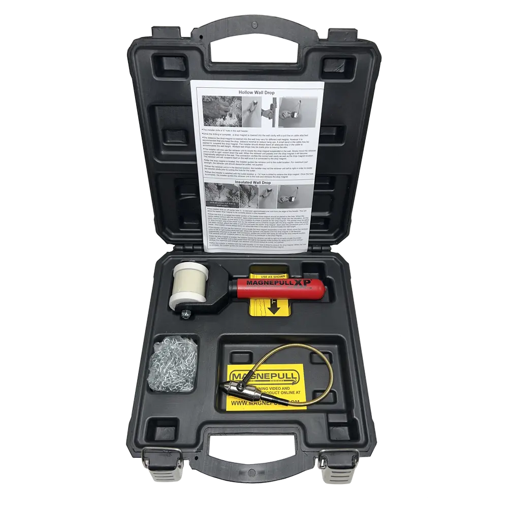 XP1000-LC Magnetic Wire Puller with Flexible Steel Leader, Durable Case, 30% Increased Pulling Strength, Reduces Wire Fishing Time