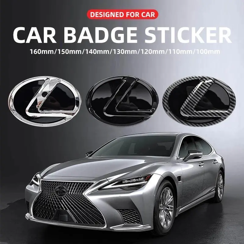 ABS Car Front Hood Grille Emblem 3D Stickers Trunk Rear Badge for Lexus IS250 IS200 CT200h GS300 LS430 RX450h LX570 IS300 ES300h