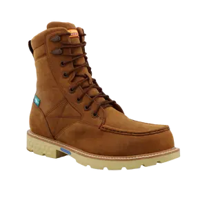 Twisted X Men's Distressed Saddle Waterproof Tan Work Boots MXCNW03