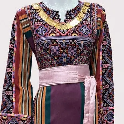 Thobe Majdalawi Tatreez Fallahi Purple