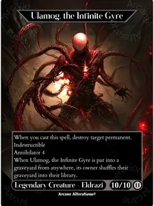 Ulamog, the Infinite Gyre - Full Art Altered Art Custom Proxy Card