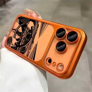 Steering Wheel Pattern Luxury Matte Electroplated PC Phone Case with Camera Lens Protection for iPhone 17 Pro Max / 17 / 17 Plus / 17 Air / 16 / 16 Pro Max / 16 Plus / 16 Pro / 15 / 15 Pro / 15 Plus / 15 Pro Max / 14 / 13 / 12 Series – Stylish Protective