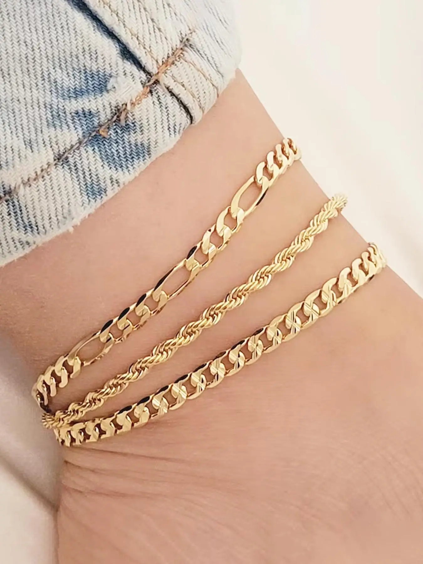 Fashion Simple Chain Anklet, Casual Versatile Foot Jewelry for Women, Elegant All-match Fashion Accessories for Daily Wear