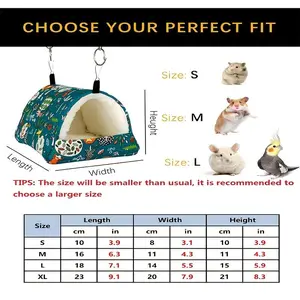 Warm Winter Bird Nest - a Hanging Hammock Velvet Small House Cage with Plush Fluffy Sleeping Bed for Little Birds, Suitable for Parrots, Long-Tailed Parakeets, And Cockatiels, Without Battery