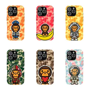 Bape Baby Milo Camo Streetwear Case – Impact-Dispersion Hard Case with Flexible Rubber Liner, Glossy UV Finish, 2-Piece Design | For iPhone 17/16/15/14/13/12/11 Pro Max/Plus