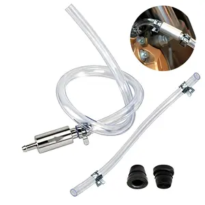 Universal Brake Bleeder Kit with Hose & One-Way Check Valve, Easy Brake & Clutch Fluid Bleeding Tool for Car Motorcycle Bike, Durable Tube with Metal Clamp, Quick DIY Maintenance Repair Accessory