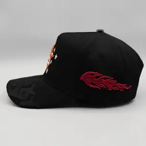 BiggBoss Cap "H" Black/Orange Graphic Trucker Hat with Distinctive "H" Design Premium Quality Embroidered Hat for Casual Outings