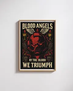 Warhammer 40k Blood Angels Poster: Gaming Art - Space Marine Wall Decor, Game Warhammer 40K Wall Art, Warhammer 40k Blood  Poster, Wall Art, Wall decor, Home Decor, Birthday Gift.