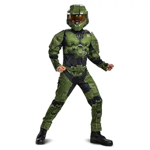 Halo Infinite Master Chief Muscle Kids Costume