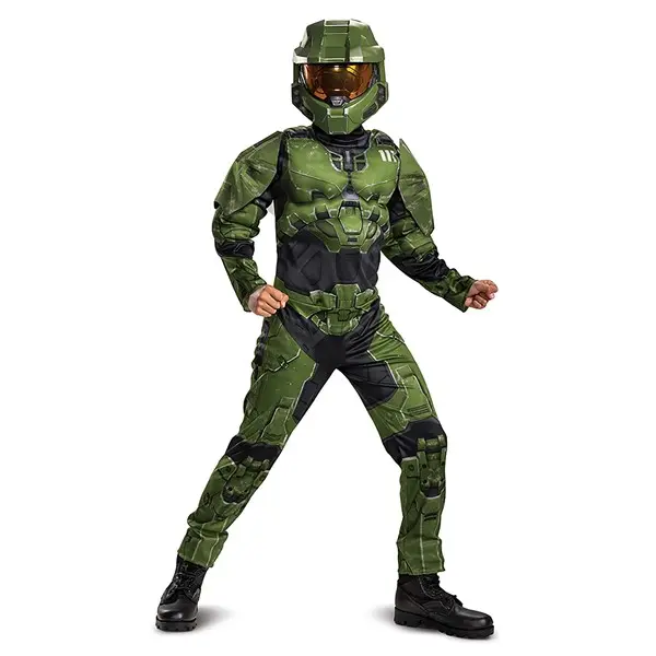 Halo Infinite Master Chief Muscle Kids Costume