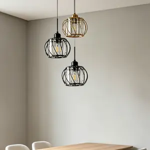 Luxury Crystal Pendant Light Shade, Nordic Modern Restaurant Bar Bedside Lampshade, Gold/gold Iron Cage Fixture