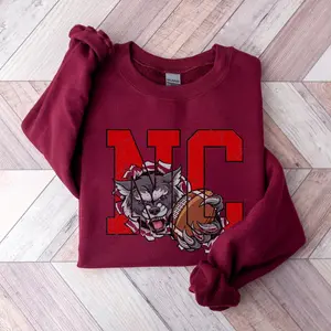 Vintage NCSU Crewneck ACC College Football Sweatshirt, North Carolina State University Sweatshirt, NCSU Gift, Collegiate Football Gift