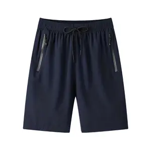 Men's Fashion Casual Loose Fit Quick Dry Shorts, Sporty Shorts With Drawstring And Zip Pockets, Bermuda Shorts