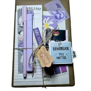 Budget Blind Date With a Book Package - Includes book, bookmark, reading list, highlighter, pen, tea, stickers, annotation tabs, affirmation/motivational bracelet