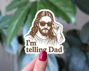I'm Telling Dad Sticker: Funny Christian Humor Vinyl Decal
