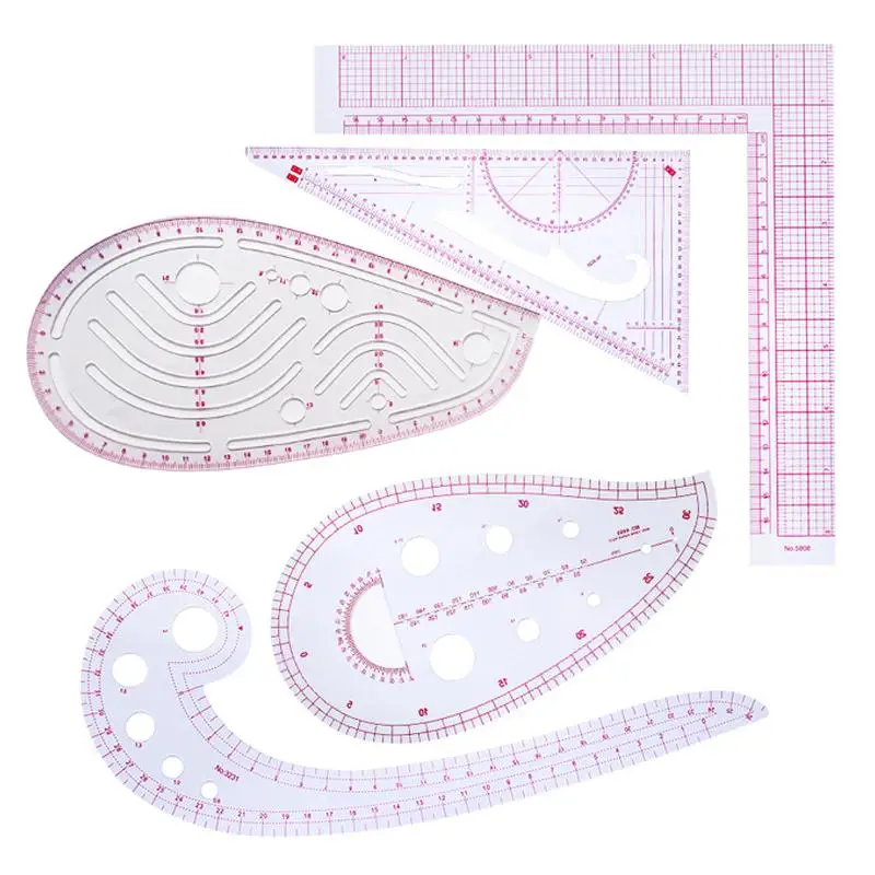 Tailor Measuring Ruler Kit, 3pcs/4pcs/5pcs DIY Tailor Sewing Drawing Quilting Tools for Clothing Patchwork Cutting Craft