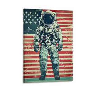 Retro Space Poster Poster Vintage Space Posters Canvas Poster Bedroom Decor Sports Landscape Office Room Decor Gift Frames Ornaments Decoration Photo Wall Artistic Print Hanging
