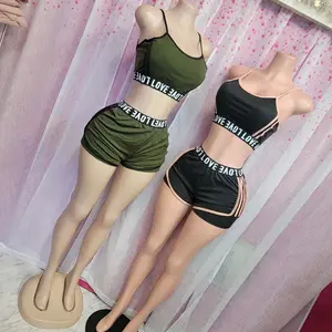 Set top short 2 pack / black and olive