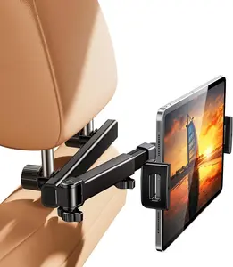 3-in-1 Car Headrest Tablet & Phone Holder with Adjustable Extension Arm - Universal Back Seat Mount Compatible with 4.7-12.9" Devices, Universal Travel Must-Have, Smartphone Holder, Car Phone Mount
