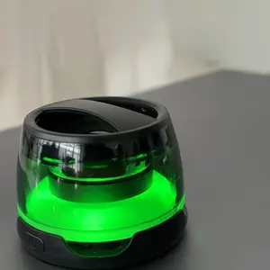 Mini  Speaker with Loud Cinema-Grade Stereo Sound, Dynamic LED Lights, Rechargeable for Gaming, Travel & Easter Gifting&TF Card Support Ornaments