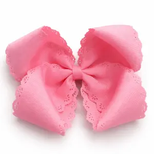 Bubble Pink Eyelet Boutique Bow