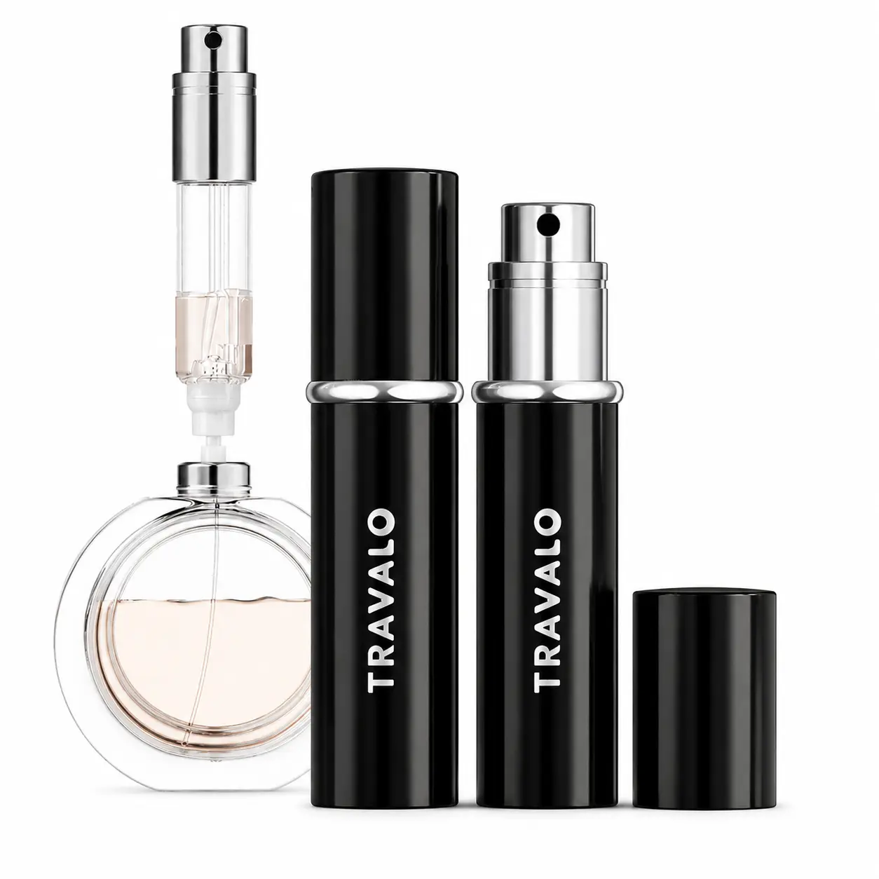Travalo ESSENTI Refillable Perfume Atomizer, 5ml Bottom Fill Travel Perfume Bottle, Portable Mini Cologne Dispenser with Fine Mist Sprayer, Leak-Resistant Fragrance Spray for Women Men, Gift, 1 Piece