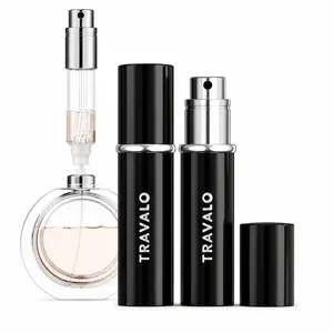Travalo ESSENTI Refillable Perfume Atomizer, 5ml Bottom Fill Travel Perfume Bottle, Portable Mini Cologne Dispenser with Fine Mist Sprayer, Leak-Resistant Fragrance Spray for Women Men, Gift, 1 Piece