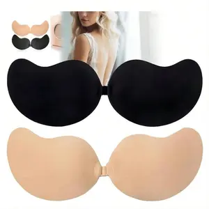 1 Pack Sticky Bra, Backless Strapless Bra Push Up, Adhesive Invisible Lift Up Bras, Underwear