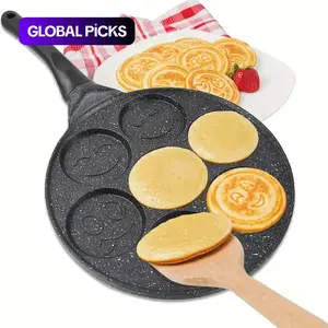 7 Hole Pancake Pan, Non Stick Pancake Pan with Handle, Egg Frying Pan, Creative Breakfast Cookware for Home Kitchen #GLOBAL PICKS