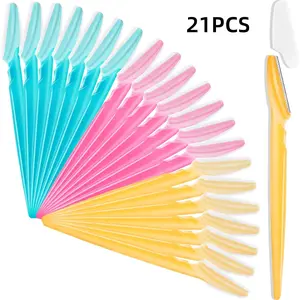 Multi-Piece Eyebrow Shaping Razor Set, Multi-Functional Exfoliating Tool, Eyebrow Grooming Tool, Suitable for Facial & Eyebrow Shaping, Unisex, with Protective Cover