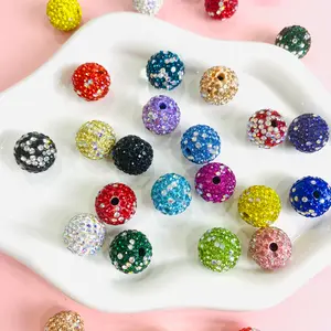 [Kingward] 20pcs 16mm Rhinestone Beads for Beadable Pens, Keychains, Phone Chains, Bag Chains