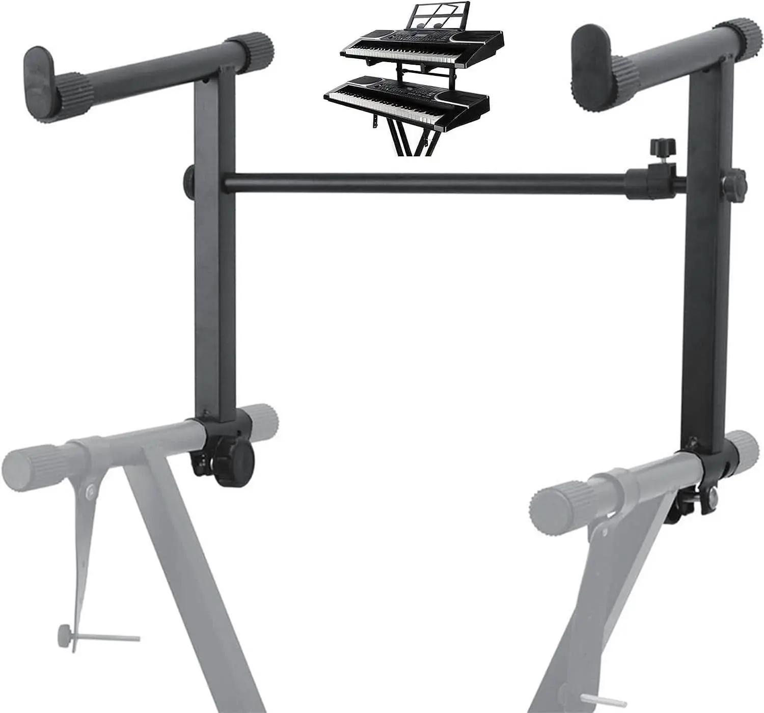 5 Core Keyboard Stand Adapter 2 Tier Adjustable Second Extension Add On for Digital Piano Stands