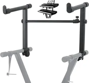 5 Core Keyboard Stand Adapter 2 Tier Adjustable Second Extension Add On for Digital Piano Stands