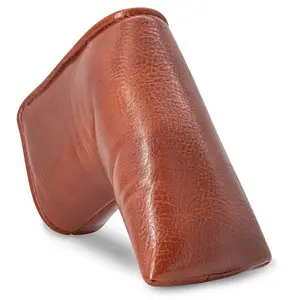 Premium Simulated PU Solid Color & Crossbones Golf Putter Cover, Soft Lining, Durable Golf Club Accessory, Perfect Father’s Day Gift