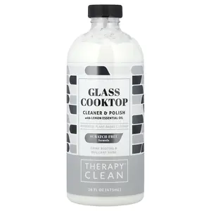 Therapy Clean Glass Cooktop, Cleaner & Polish with Lemon Essential Oil, 16 fl oz (473 ml)