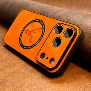Phone Case: Luxury Retro Faux Sheepskin Magnetic Wireless Charging Phone Case for iPhone 17 Pro Max Air 16 15 14 13 12 11 Pro Max Plus IP 17Promax Soft Bumper Deer Head Pattern Shockproof Camera Protection Cover