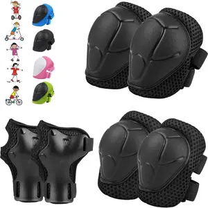 6pcs Childrens Protective Gear Set, Knee Pads Elbow Pads Wrist Guards, Ages 3-14, Skating Cycling Rollerblading Skateboard