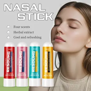 2.0 Upgrade Natural Nasal Inhaler Stick, Anti-Nasal Congestion Relief, Oral Freshener, Ideal for Fitness and Travel, 4 Pieces, 4 Flavors
