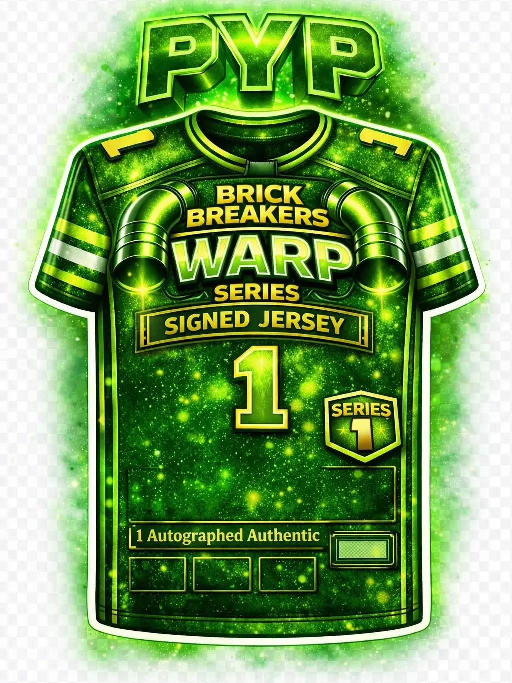 WARP LEVEL BRICK BREAKER SERIES SIGNED CUSTOM JERSEY SPOT - PYP - OR SPORTS TRADING CARD