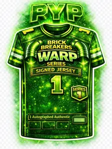 WARP LEVEL BRICK BREAKER SERIES SIGNED CUSTOM JERSEY SPOT - PYP - OR SPORTS TRADING CARD