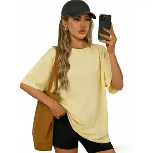 Trendy Womens Oversized Summer T Shirts Plus Size Spring Cute Casual Tops Short Sleeves Fashion Workout Clothes Womenswear Cotton Everyday Fit