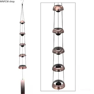 Retro Japanese Pagoda Zen Wind Chime | Deep Resonant Metal Garden Bell, Weather-Resistant Outdoor Patio Hanging Decoration for Meditation & Sound Healing